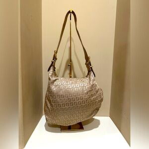 Fendi  Zucchino FF Oyster Vintage Handbag